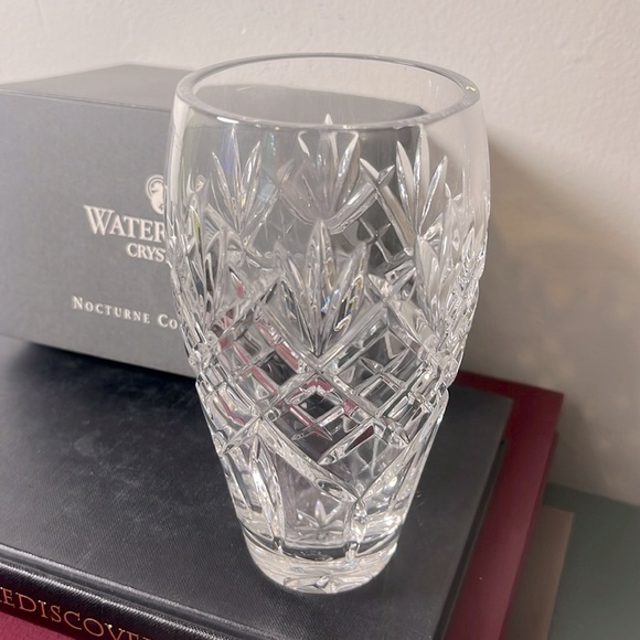 Waterford Crystal Nocturne Collection New Old Stock Rare Vintage Flower Vase 6”H - Picture 2 of 6